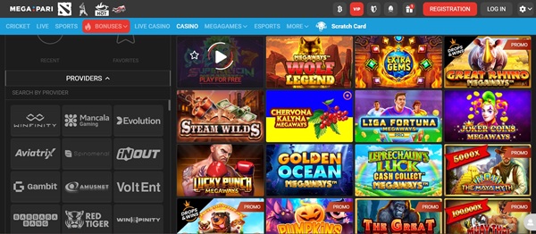 Juegos de Casino Gratis em Megapari